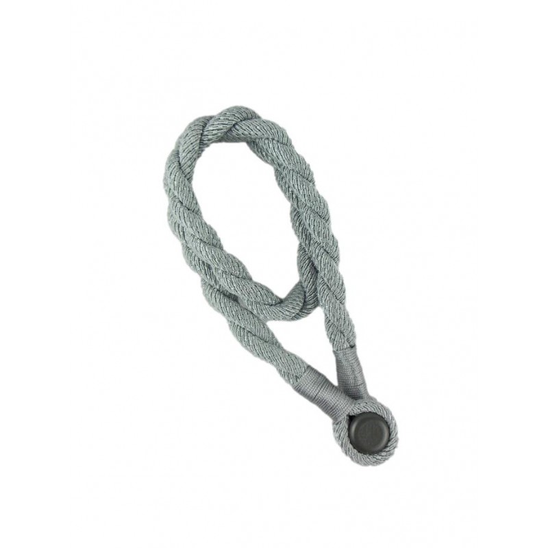Magnetic weaved rope tieback Grey