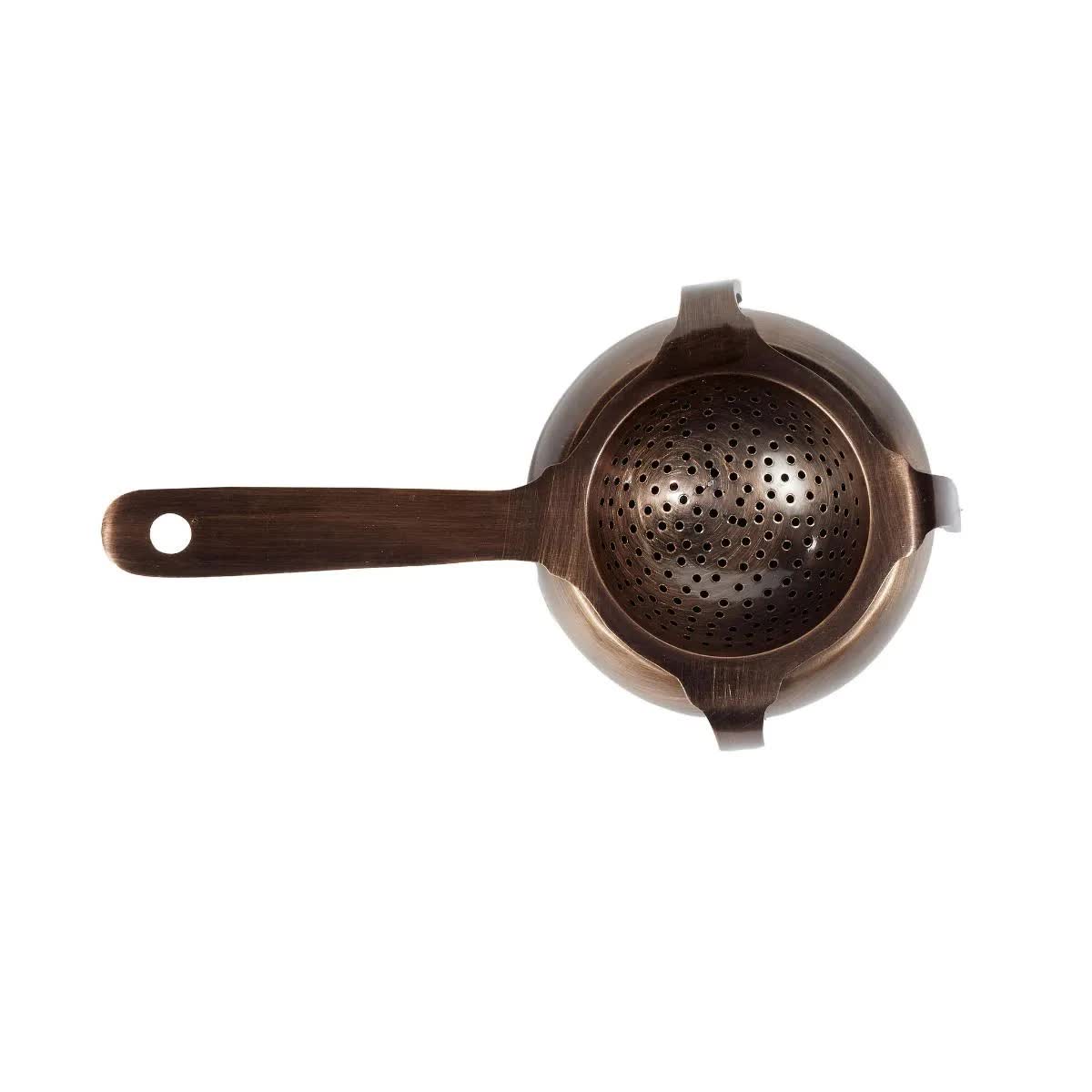 Antique Copper Tea & Cocktail Strainer Set