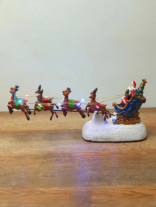 Light-Up Christmas Village House Decoration Set