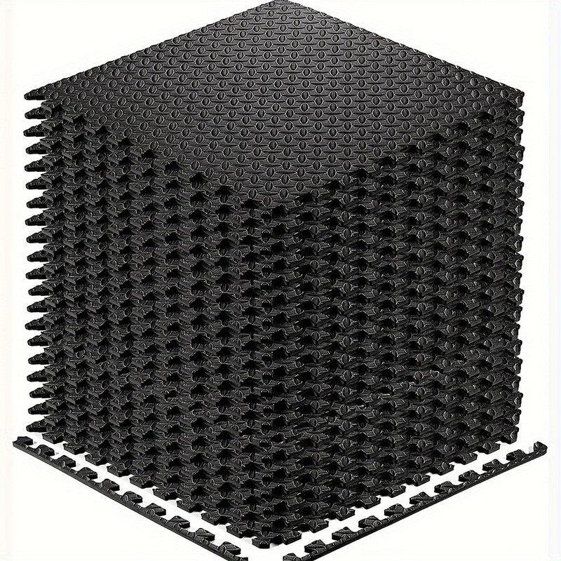 Interlocking Black EVA Fitness Mats Set (20pcs)