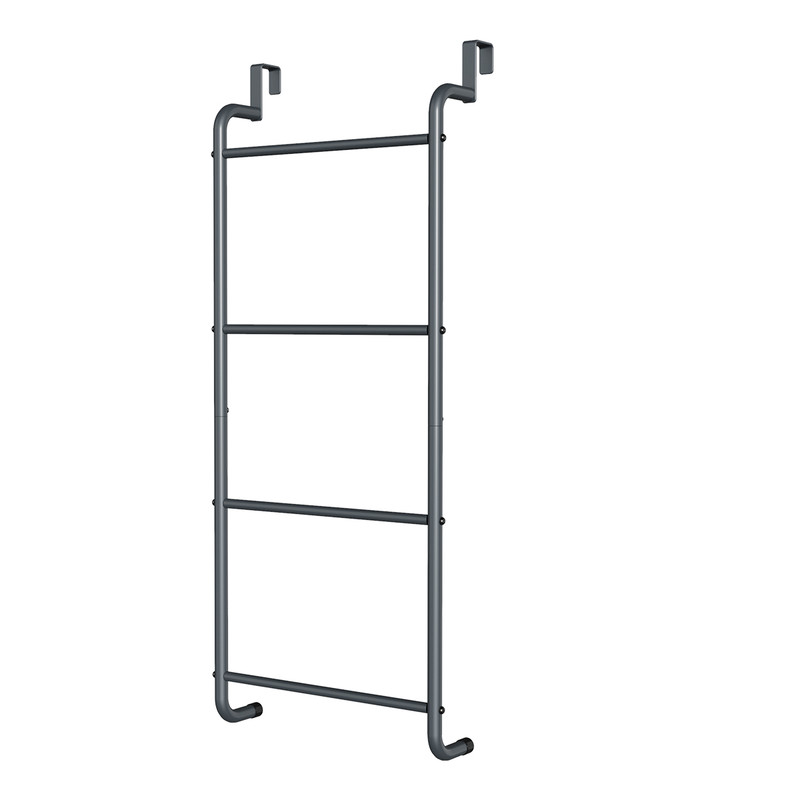 Over The Door Towel Rack Metal Behind Door Hanger for Bathroom Bedroom-Grey