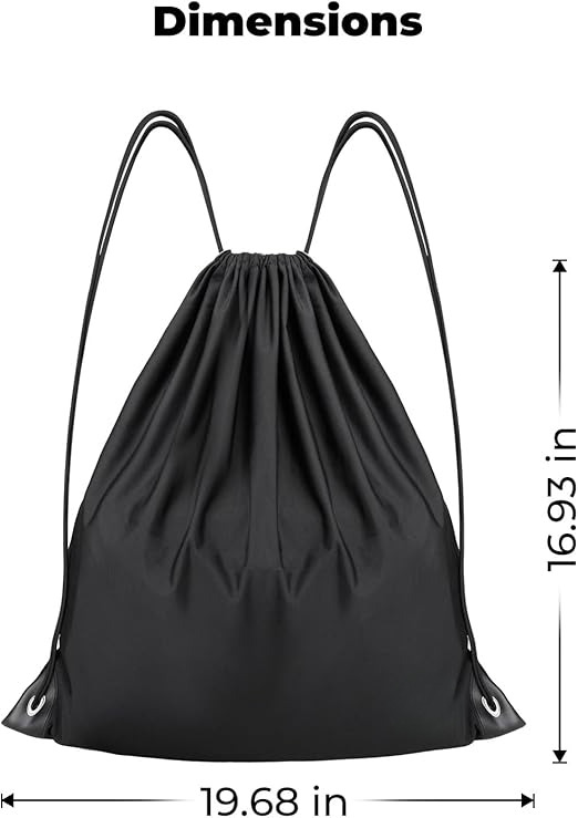 Helmet Bag, Large Capacity Light Weight Drawstring Bag for Motorcycle Bicycle Motocross Bike Racing  Snowboard Skiing Snowmobile Cycling Riding-Black