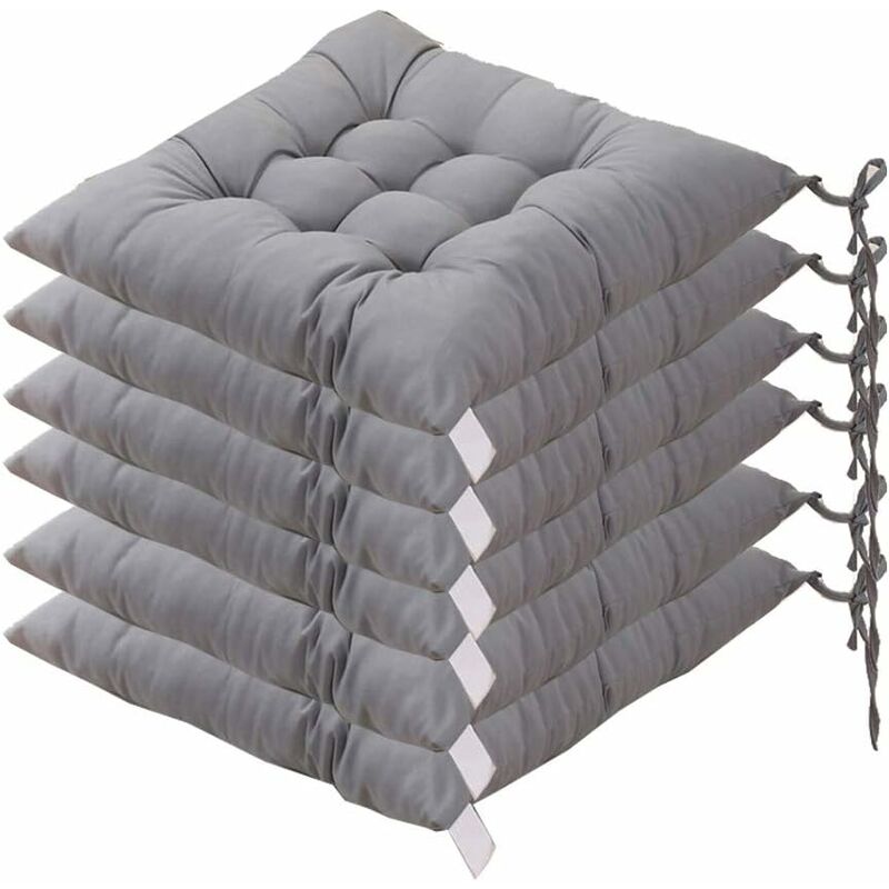 Square Chair Cushions 40x40 Quilted Carpet Home Decor Colorful Comfortable Indoor Outdoor Gray