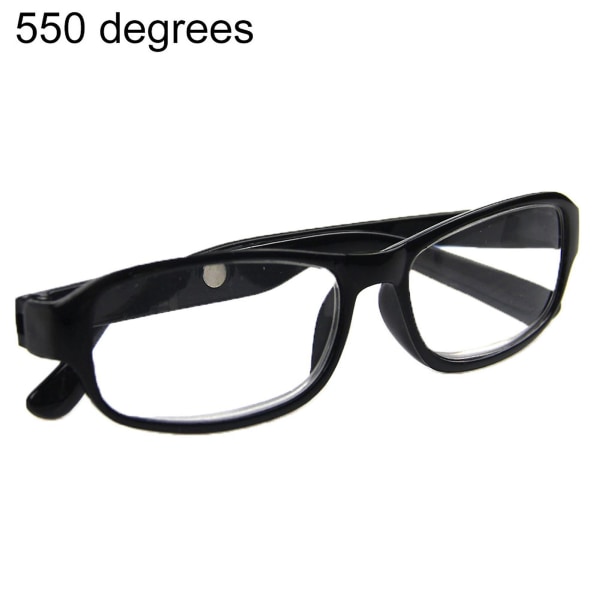 +4.5 to +6.0 Optical Reading Glasses, Black Frame, 1 Pair Black 5.5