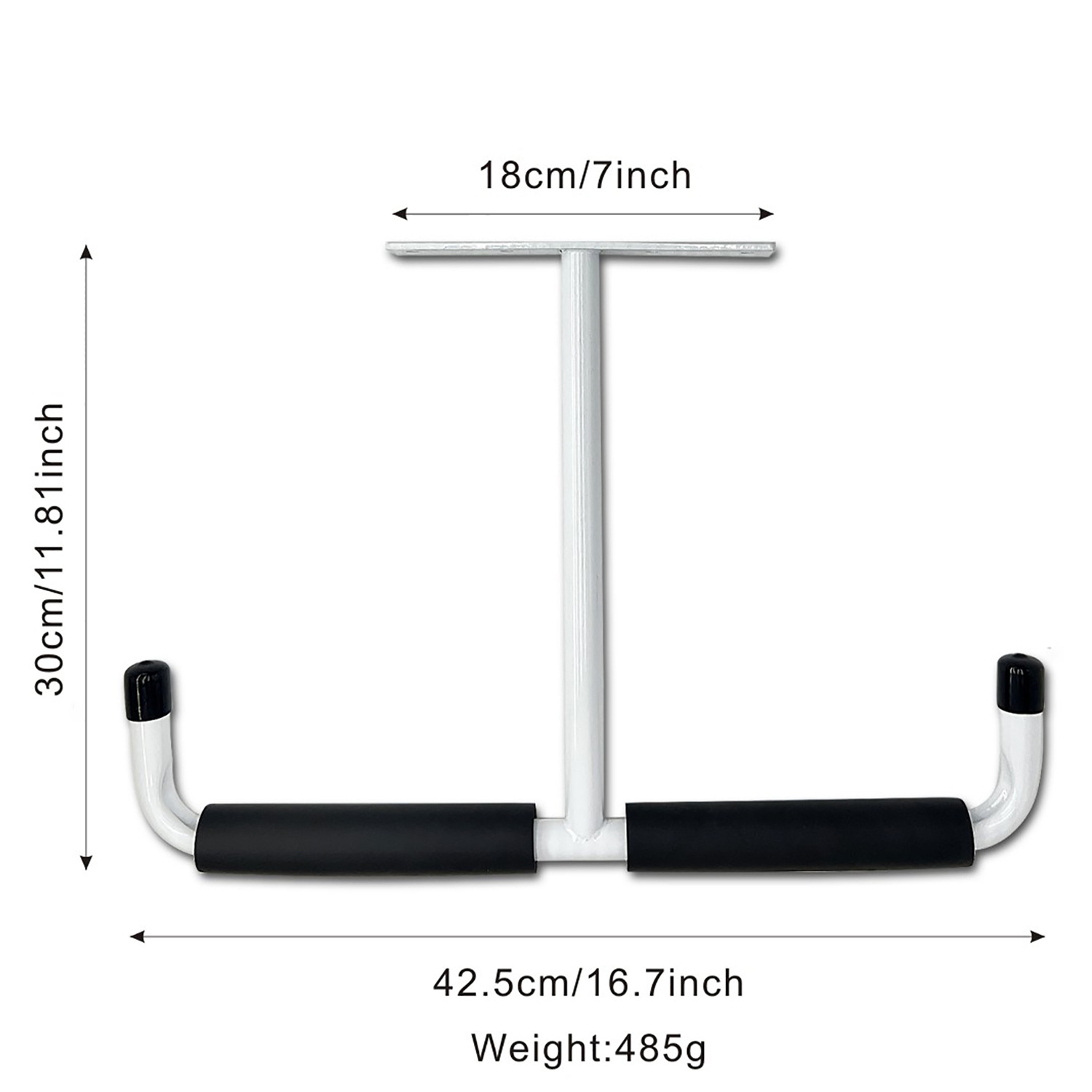 Heavy Duty Steel Storage Hook for Ceiling Rack Compatible with Hanging Bikes Tools Snowboard Fishing Rods White Storage System