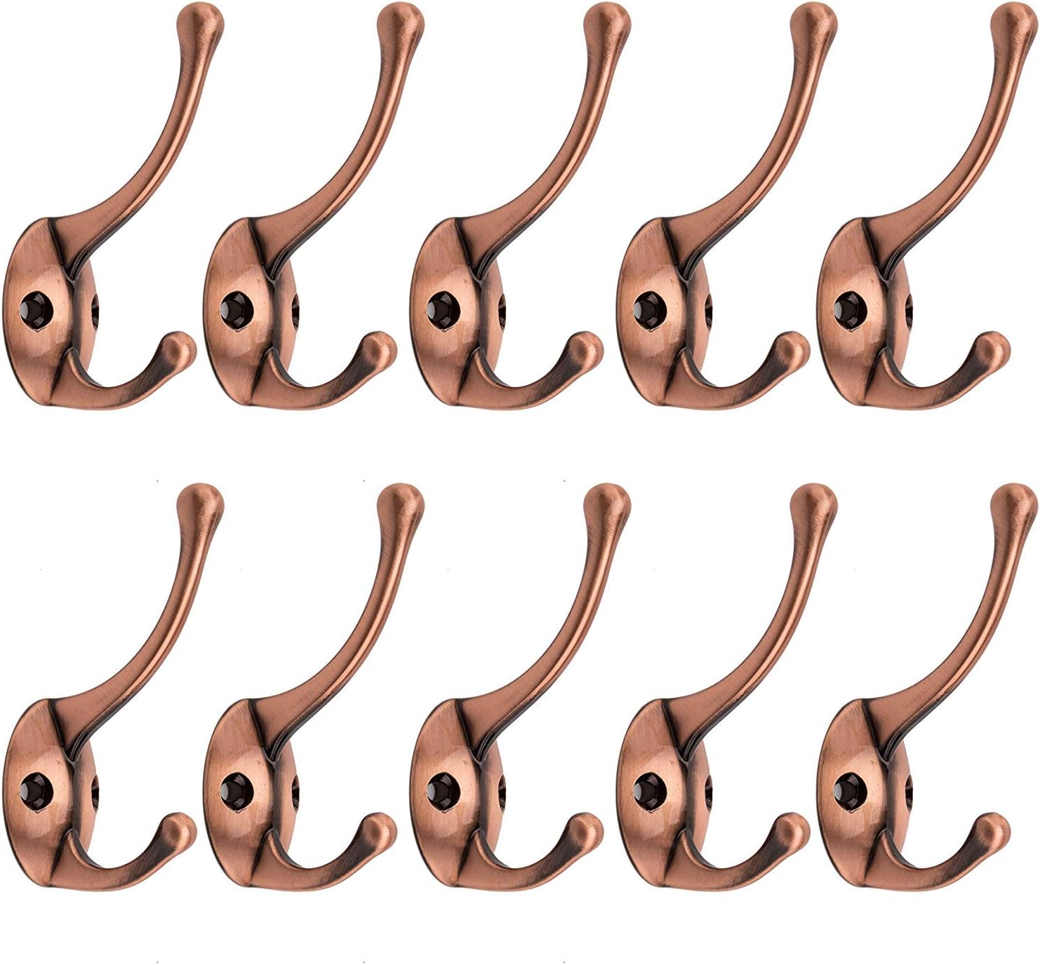Bathroom Coat Hooks, Decorative Hanger Rack for Hanging Towel,Jacket,Handbag,Scarf,Keys,Solid Wall Mounted Home Kitchen Garage Closet Storage & Organization Hardware Accessories 10PC (Copper)