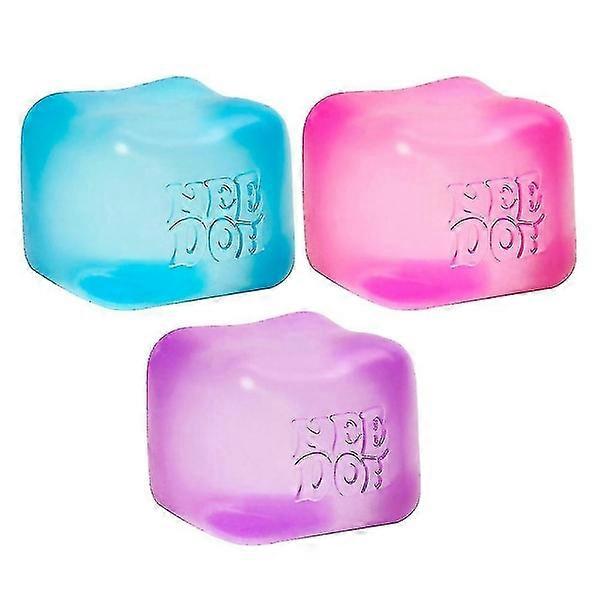 Soft Cube Fidget Toy 5.65.65.6cm, Transparent Squishy Stress Ball for Stress & Anxiety Relief(blue)