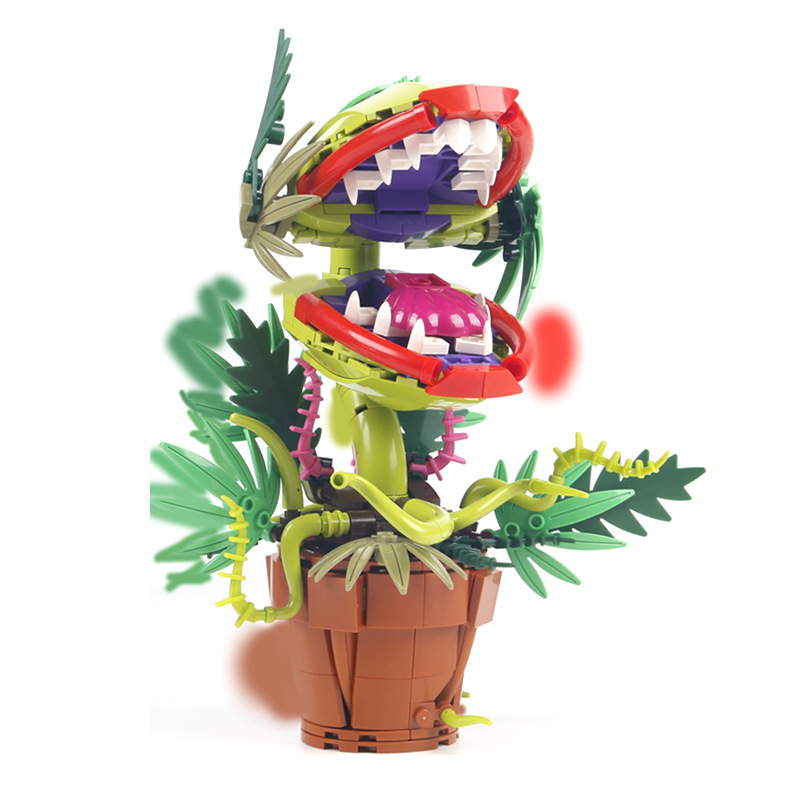 322PCS Horrous Audrey The 2 Piranha Plant Cannibal Flower Building Toys Model ,Unique Cannibal Flowers Monster Christmas DIY Decor,A Great Decorative Toy for 6+
