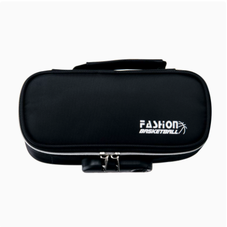 Large Capacity Pencil Case with 4 Compartments Canvas Pen Pouches Multilayer Pen Organizers Bag Oxford Fabric Pencil(black)