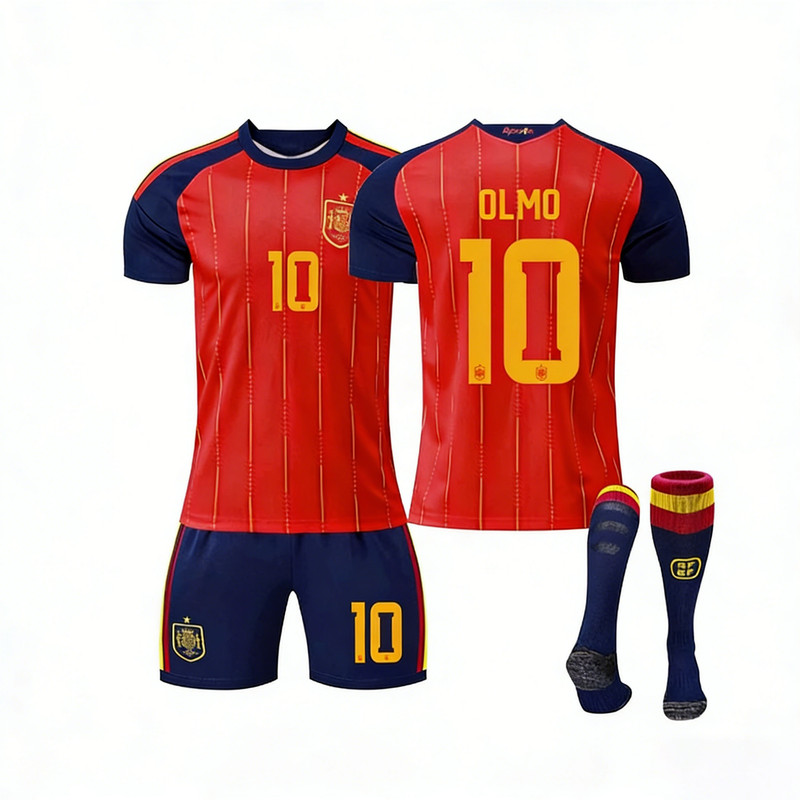 2026 FIFA World Cup Spain Home Red Soccer Jersey #10 Yamal #2 Carvajal #16 Rodri #20 Pedri #17 Nico Williams #19 Olmo #4 Cubarsí Football Shirt Fan Edition Children /Adult Sizes Fast Shipping(Dani Olmo + SizeXXXL)