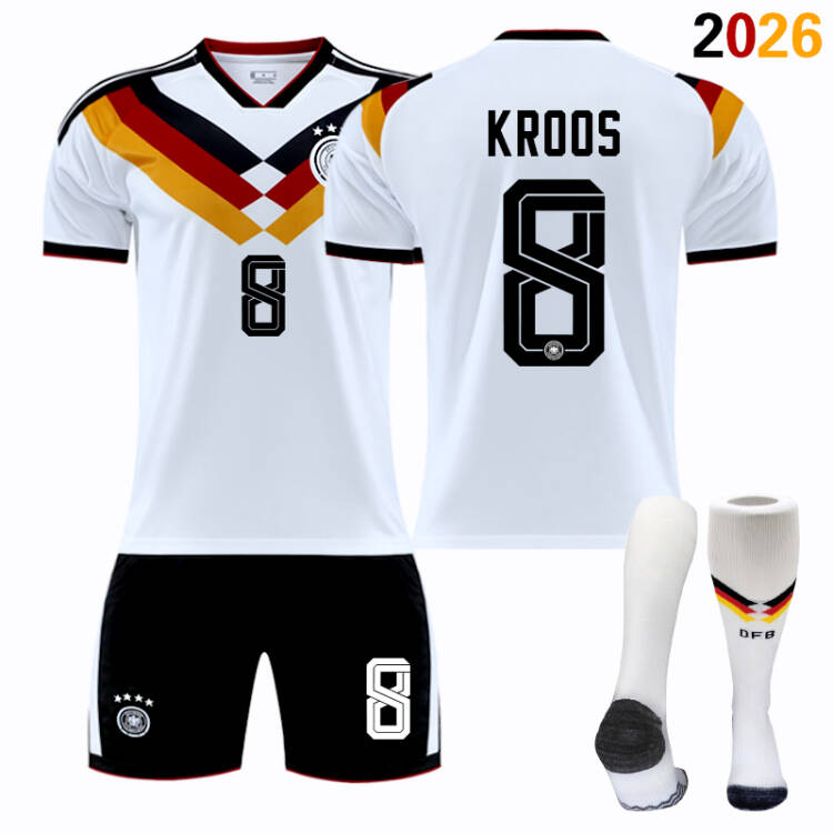 2026 FIFA World Cup Germany Home Football Jersey #Manuel Neuer #Joshua Kimmich, #Kai Havertz, #Toni Kroos, #Jamal Musiala, #Nick Woltemade, #Thomas Müller, #Florian Wirtz, #Leroy Sané Fan Version Football Jersey Children/Adult Sizes Breathable Fabric(Toni