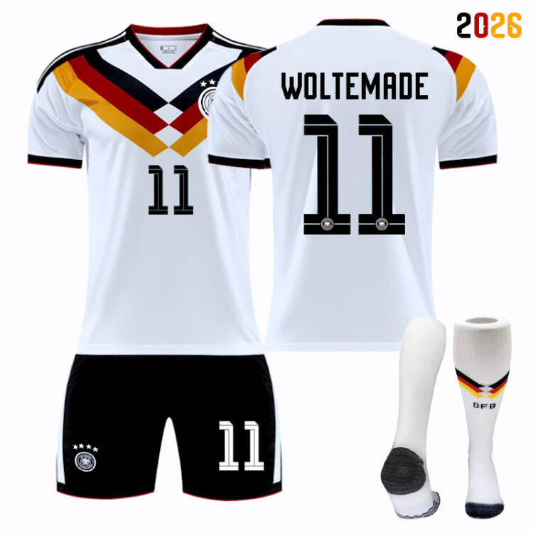2026 FIFA World Cup Germany Home Football Jersey #Manuel Neuer #Joshua Kimmich, #Kai Havertz, #Toni Kroos, #Jamal Musiala, #Nick Woltemade, #Thomas Müller, #Florian Wirtz, #Leroy Sané Fan Version Football Jersey Children/Adult Sizes Breathable Fabric(Nick