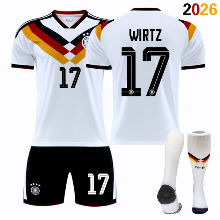 2026 FIFA World Cup Germany Home Football Jersey #Manuel Neuer #Joshua Kimmich, #Kai Havertz, #Toni Kroos, #Jamal Musiala, #Nick Woltemade, #Thomas Müller, #Florian Wirtz, #Leroy Sané Fan Version Football Jersey Children/Adult Sizes Breathable Fabric(Flor