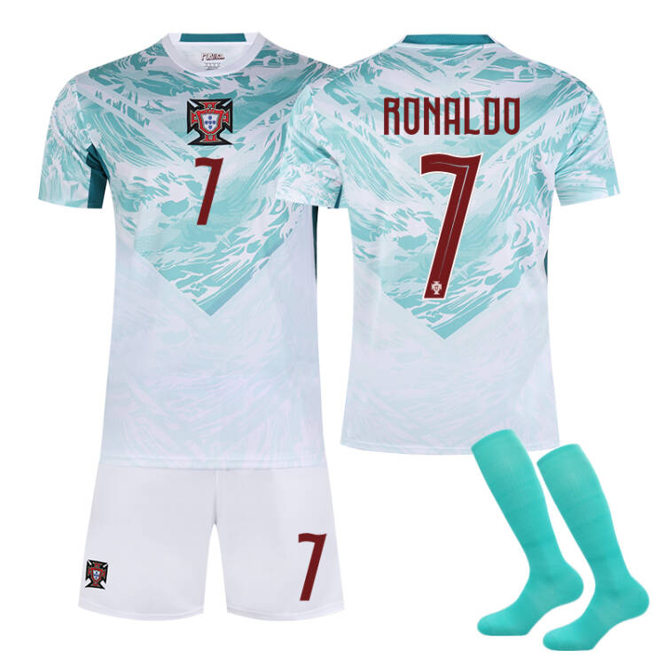 2026 FIFA World Cup Portugal Away Jersey – #7 Ronaldo, #8 Bruno Fernandes, #10 Bernardo Silva, #17 Rafael Leão, #21 Diogo Jota, #23 Vitinha, Children/Adult Sizes, Breathable Fabric(Cristiano Ronaldo + SizeXXL)