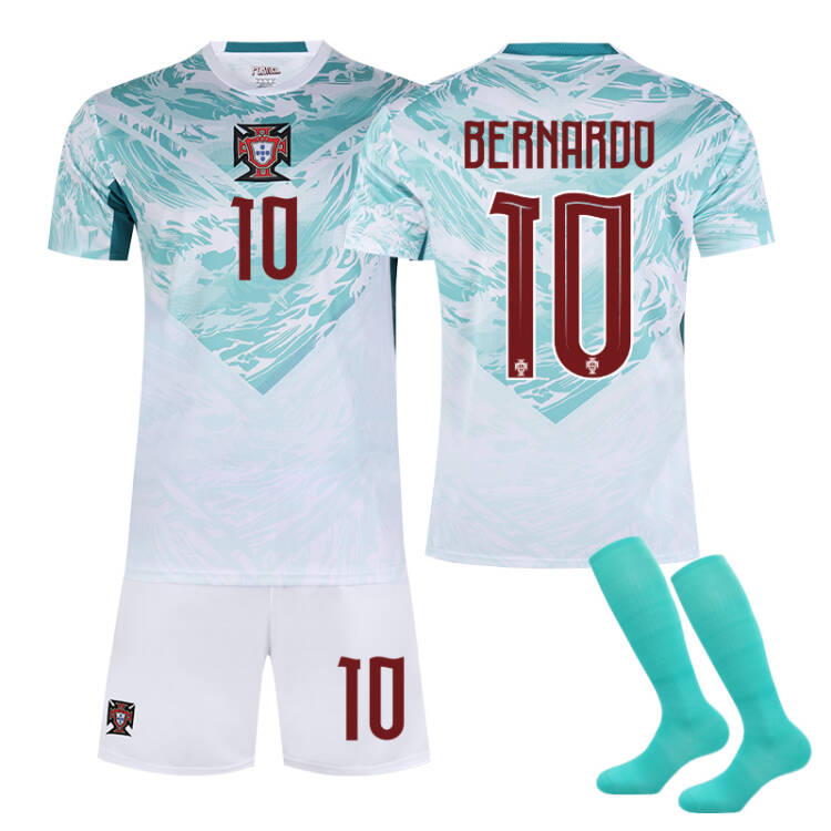 2026 FIFA World Cup Portugal Away Jersey – #7 Ronaldo, #8 Bruno Fernandes, #10 Bernardo Silva, #17 Rafael Leão, #21 Diogo Jota, #23 Vitinha, Children/Adult Sizes, Breathable Fabric(Bernardo Silva + SizeXS)