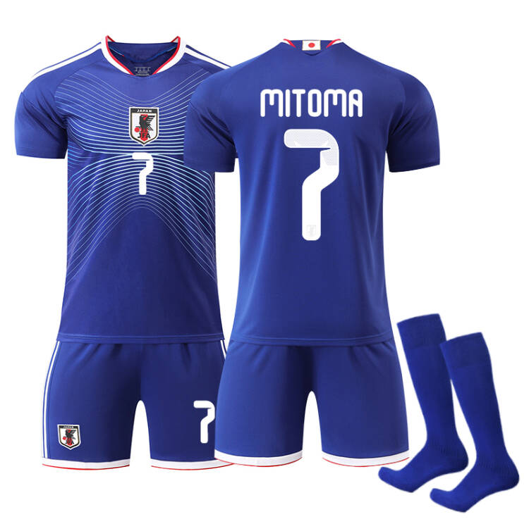 2026 FIFA World Cup Japan Home Jersey – #6 Wataru Endo, #7 Kaoru Mitoma, #8 Takumi Minamino, #9 Ayase Ueda, #10 Ritsu Doan, #14 Junya Ito, #20 Takefusa Kubo, #22 Takehiro Tomiyasu, Children/Adult Sizes, Breathable Fabric(Kaoru Mitoma + Size20)