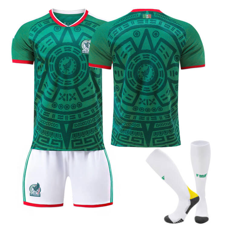 2026 FIFA World Cup Mexico Home Jersey – Aztec Pattern Official Replica Kit(Size28)