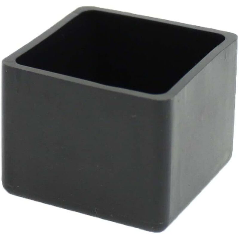 Square Rubber End Caps - 25Mm - For Chairs, Tables, Furniture Legs