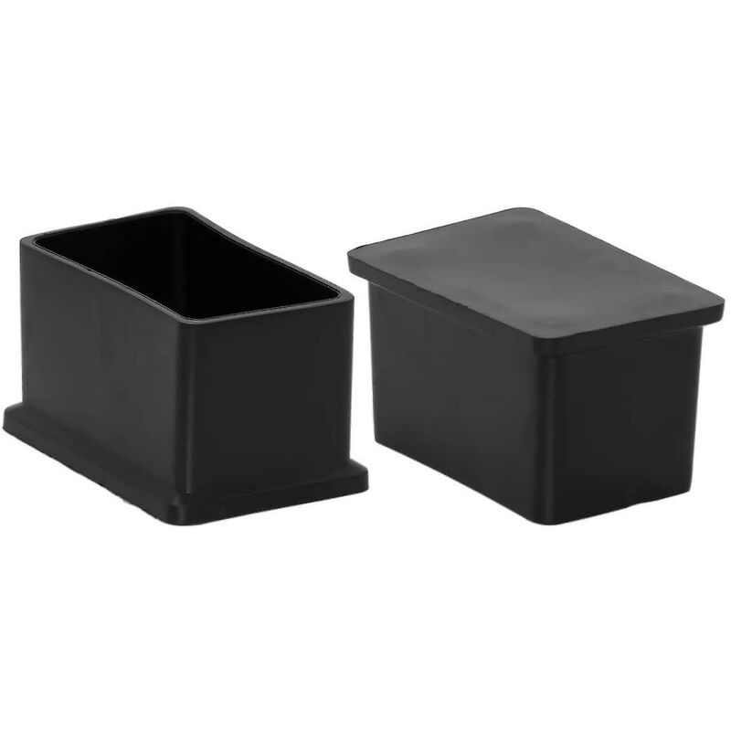 8 Pack Rectangular Non-Marking Pvc Chair Leg Caps 30Mm X 50Mm (1-3/16" X 2")