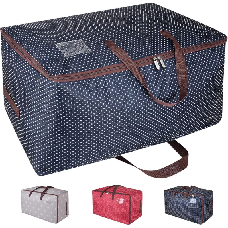100L Garment Bags, Thick Oversized Organizer Storage Bag, Travel Bag (Blue)