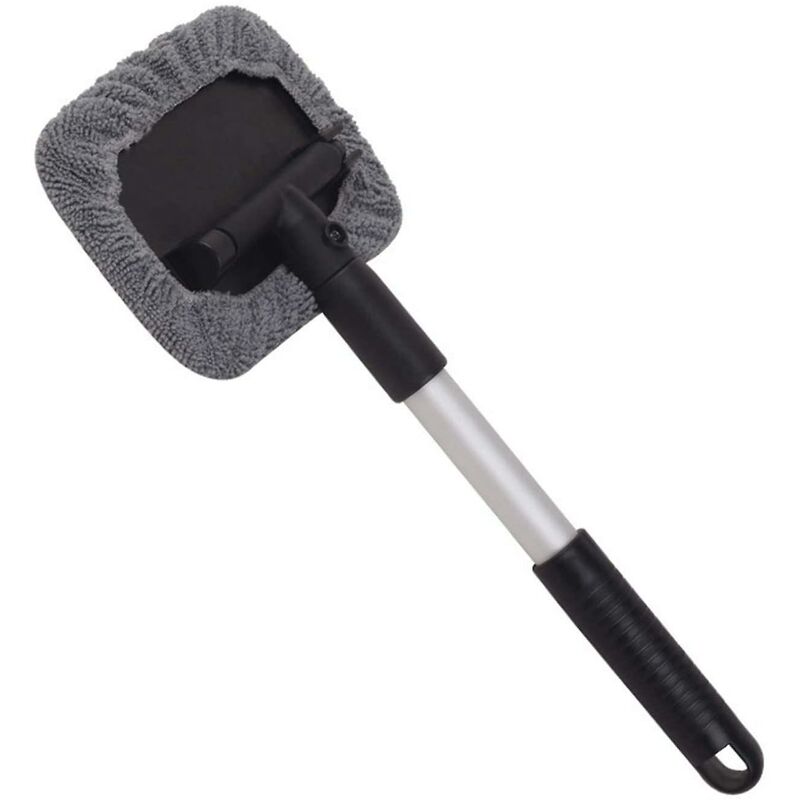 Windshield Cleaning Brush, Car Window Wash Brush With Extendable Handle Microfiber Pad 180 Degree ROtation Defogger