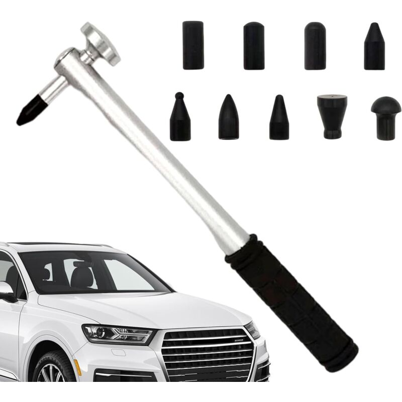 Car Dent Repair Tool, Strong Hammer Tap Down With 9 Heads, Portable Hand Tools Dent Repair Kit Dent Puller Kit For Car
