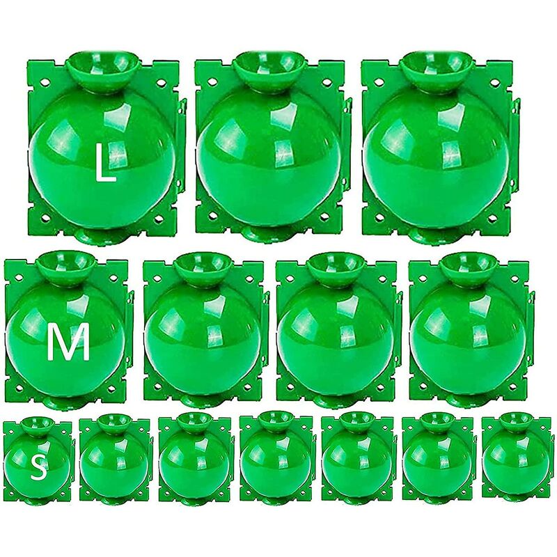14 pcs Plant ROoting Box Propagation Ball, Grafting Box High Pressure Propagation Ball Box Plant ROoting Device (L+M+S,