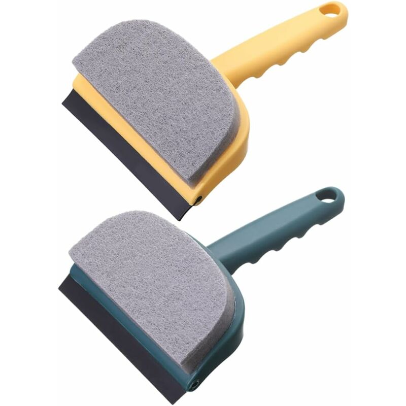 2 pcs Glass Wiper Bath Cleaner Household Floor Cleaners Double-Sided Window Cleaning Sponge Glass Cleaner Glass Cleaner