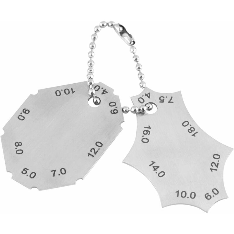 Welding Gauge, Fillet Weld, T-Joint, Throat Depth, Leg Length, Two-Piece Gauge Ruler, Made Of High Quality Stainless