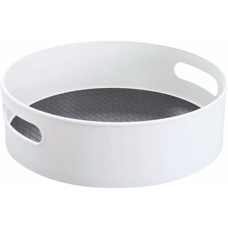 Spice Rack Φ30Cm Kitchen Cupboard Storage Plastic Lazy Susan, Spice Rack Spice Holder Spice Storage White