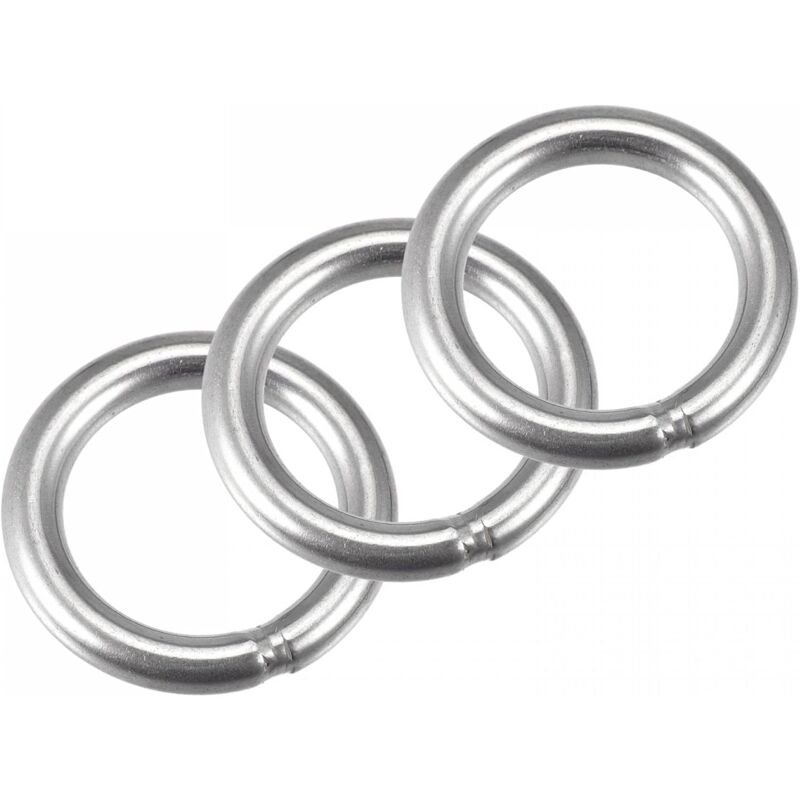 Welded Ring Stainless Steel 304 50Mm External Diameter 8Mm Thickness 3 pcs