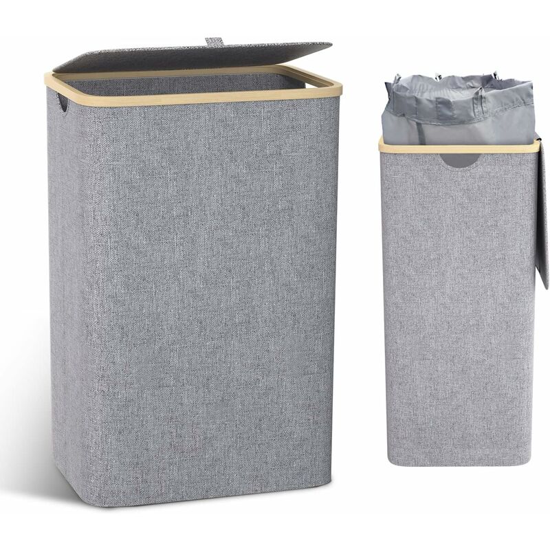 100L Laundry Basket With Lid Laundry Hamper With Handles Dirty Laundry Basket, Laundry Bin Laundry Basket Foldable