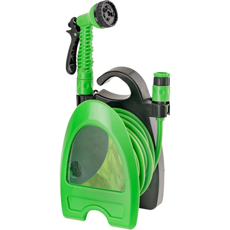 Expandable Hose Up To 10 Meters, Hose Reel With ROller And Wall Mount, Watering, Irrigation, Washing And Cleaning, 7