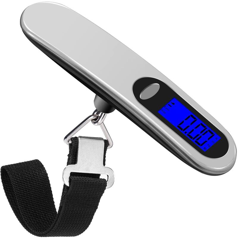 Travel Luggage Scale, Portable Digital Luggage Scale Max 50Kg/110Lb (Lb,G,Oz,Kg) Scale With Hook For