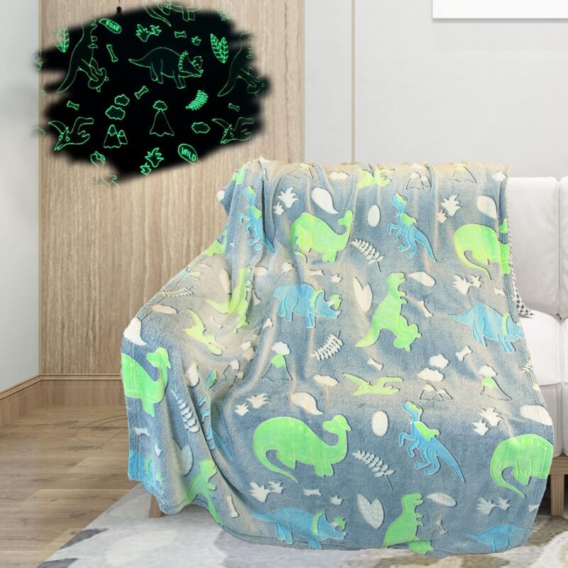 Kids Cozy Blanket, Glow In The DArk Soft Cozy Blanket, Sofa Bed Fluffy Blanket For Girls Boys. (150200 Cm)