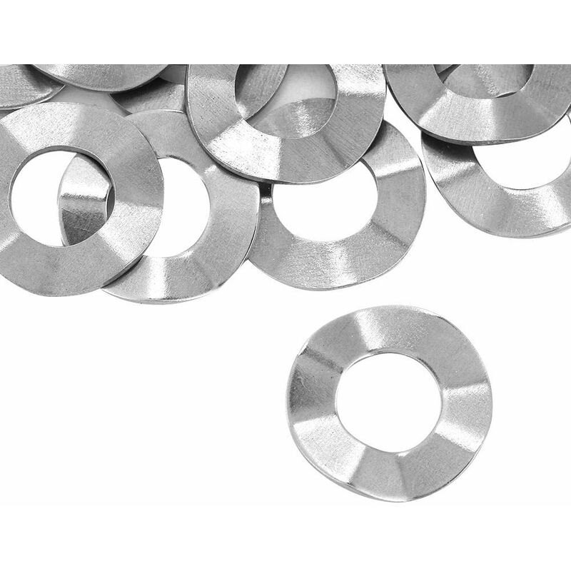 Wave Washer, Stainless Steel Spring Washer M10X5X0.3Mm (20 pcs)
