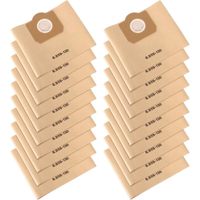 Vacuum Cleaner Bags, 20 Pack Upright Vacuum Cleaner Bags, Paper Filter Bags, For Karcher 6.959-130.0