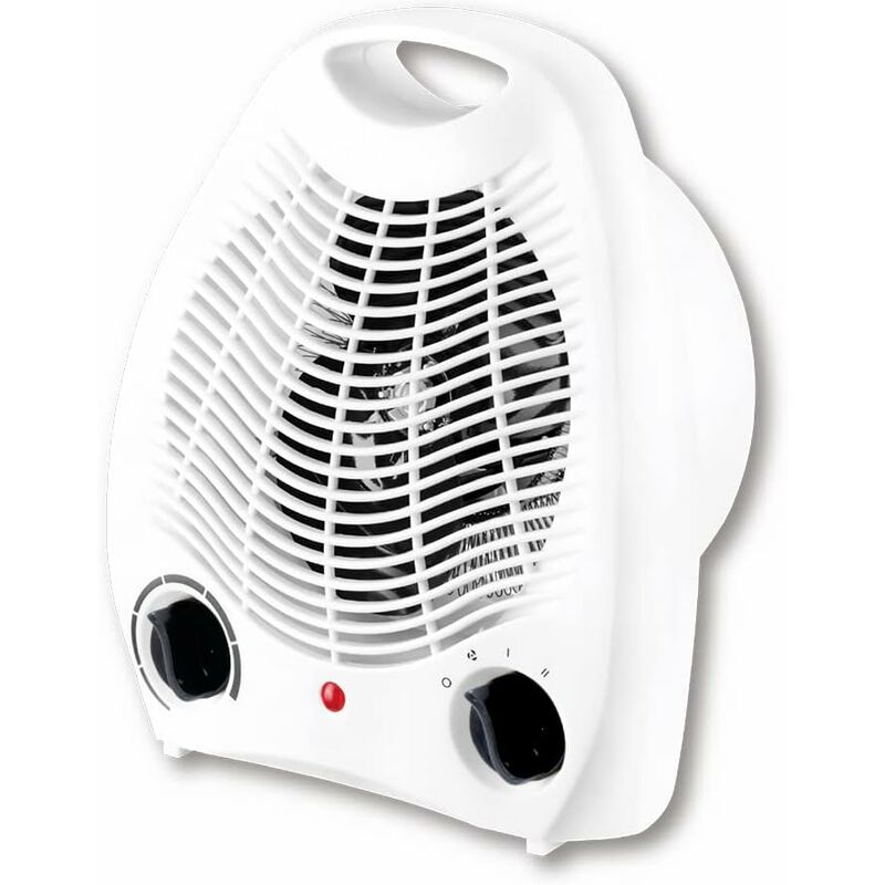 Electric Fan Heater, Electric Stove, 1000W / 2000W, Hot Air Thermo Convector 2 Powers Intuitive Button, Silent, Portable
