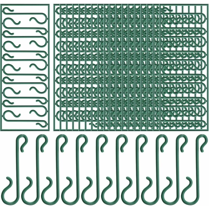 Green Christmas Tree Hooks Christmas Hook Mini Hangers For Christmas Tree, Christmas Wreath, Christmas Vine (200)