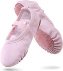Women's Ballet Shoes – Ballet Shoes for Girls – Purple-Pink – Soft PU Leather Dance Shoes with Non-Slip Sole – Suitable for Ballet, Yoga & Home Use – For 5 UK