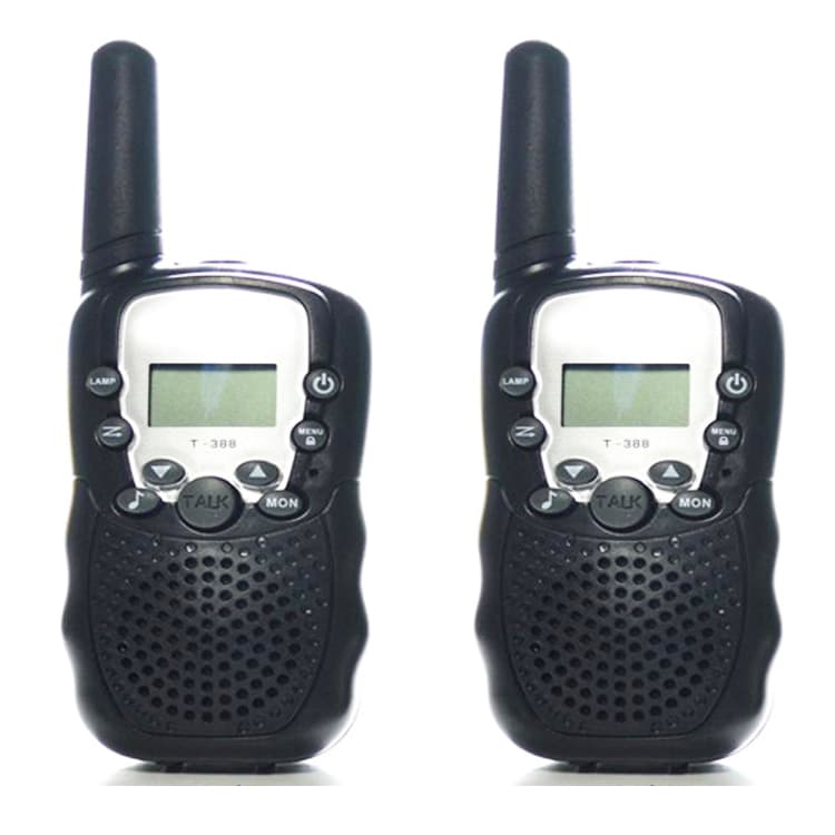 2-Pack Kids Walkie Talkie with 3 km Range, Black
