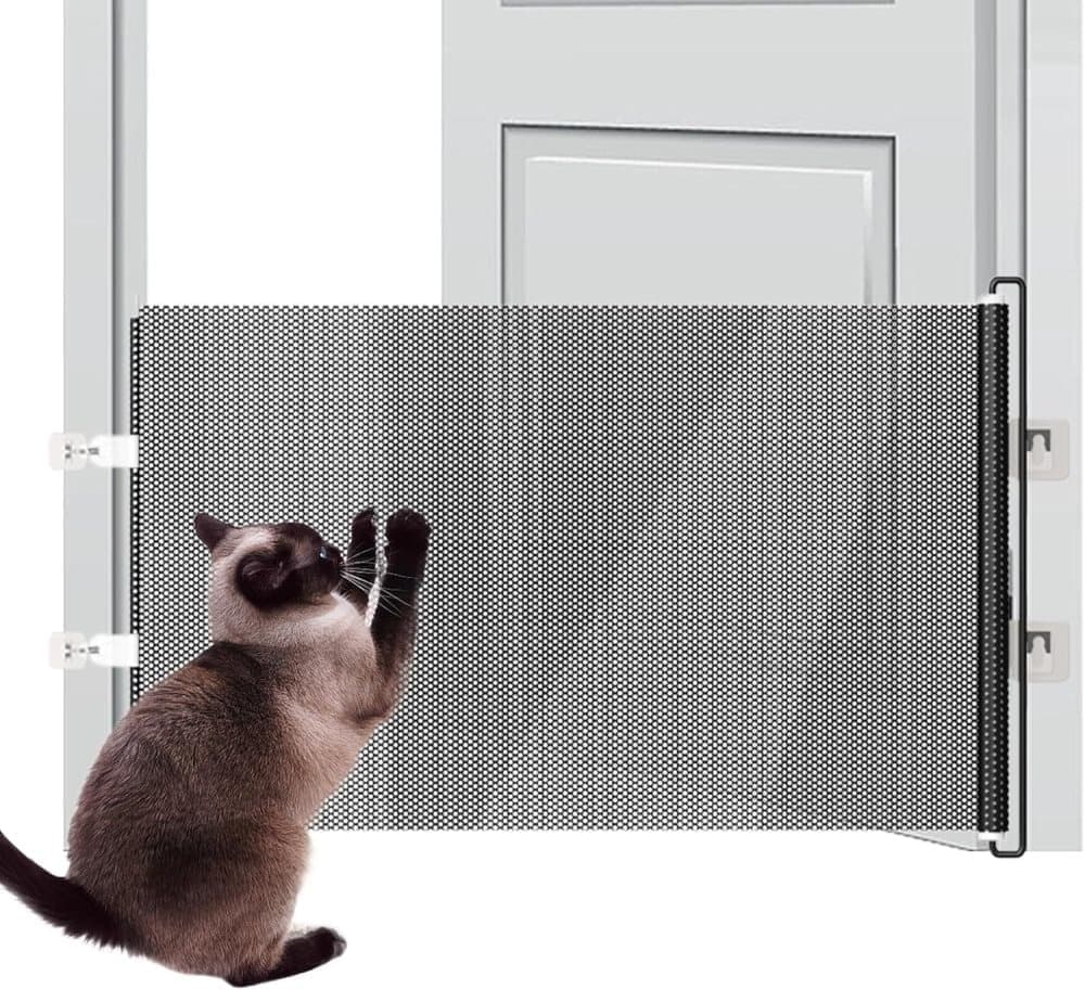 Child Safety Gate Removable for Indoors, 40x125 cm, Compatible with Children & Pets, Black
