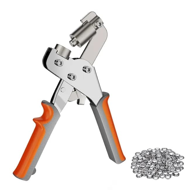100 pcs Magnetic Hole Punch and Eyelet Set, 10.5 mm, Compatible with Fabric Tarpaulin PVC