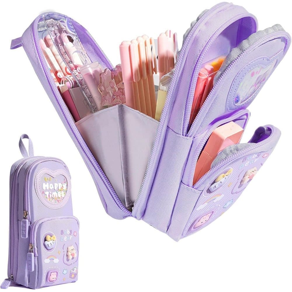 Large Capacity Multifunctional Pencil Case with Compartments for Students and Office, SZ2
