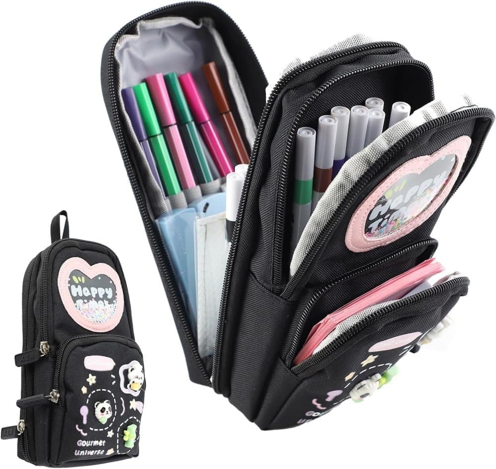 Large Capacity Multifunctional Pencil Case with Compartments for Students and Office, SZ5