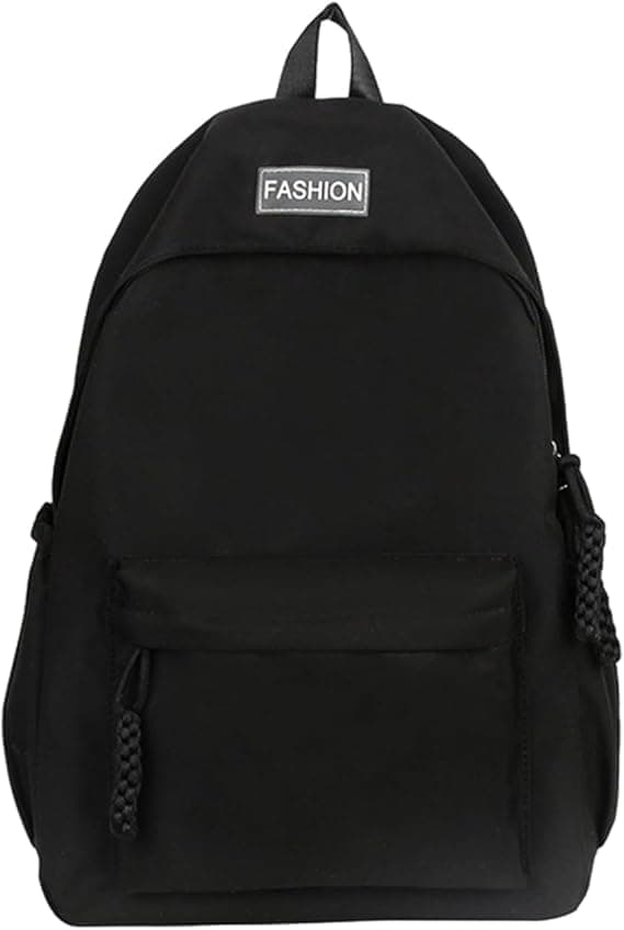 Waterproof Children's Backpack for School Travel Lightweight School Bag Everyday Leisure Bag, Black