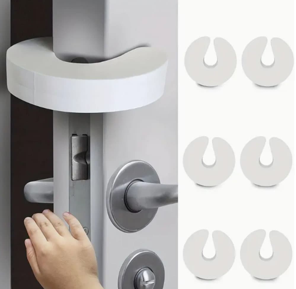 6-Pack Kids Door Stops, High Density EVA Pinch Protection Door Clips for Child Safety, Compatible with Most Doors