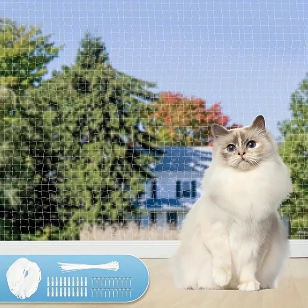 1 Pack Cat Protection Net for Balconies and Windows, Compatible with Cats, 6M x 3M