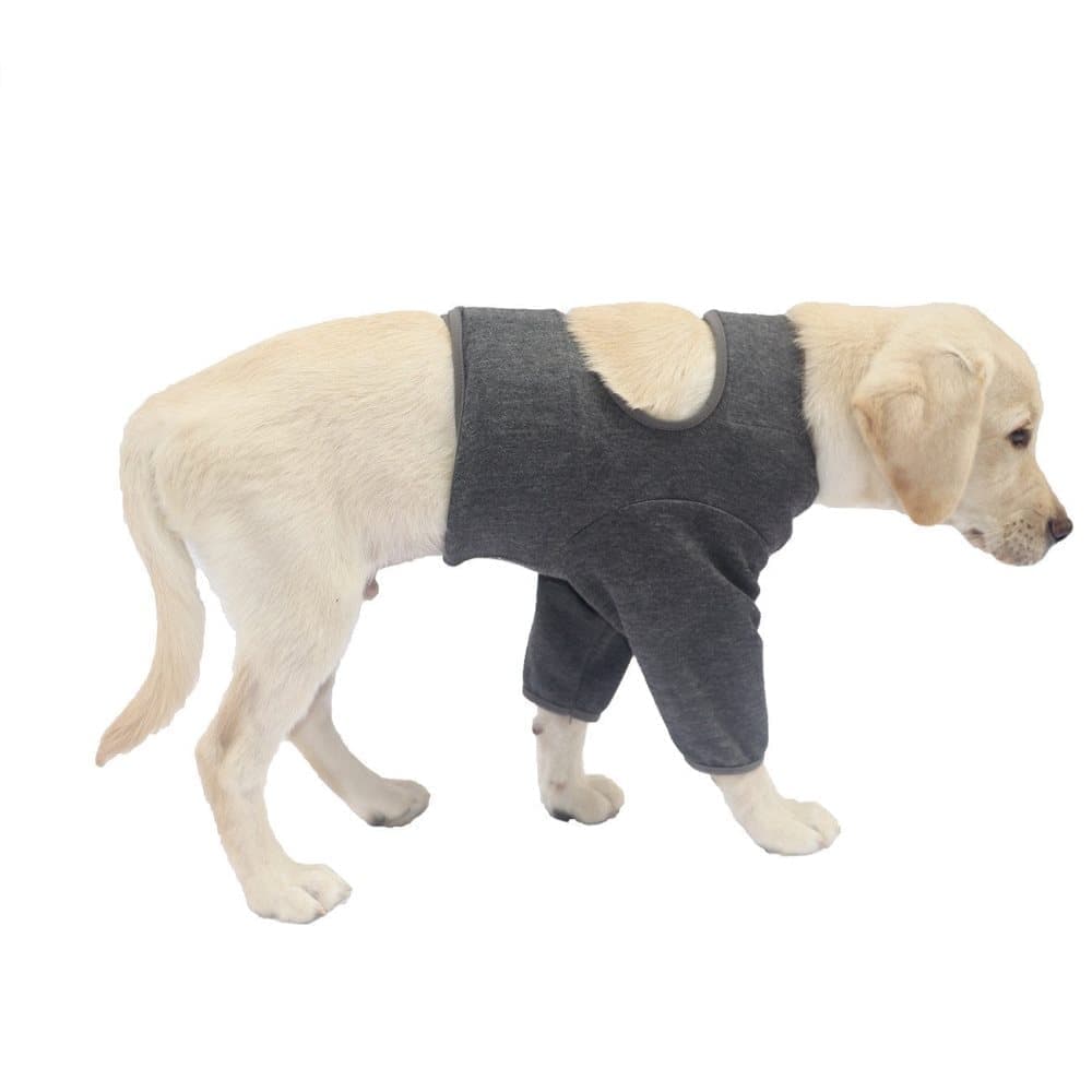Elbow Protector for Dogs, Breathable Elastic Post-Surgery, Prevents Licking and Biting, Dark Gray, S