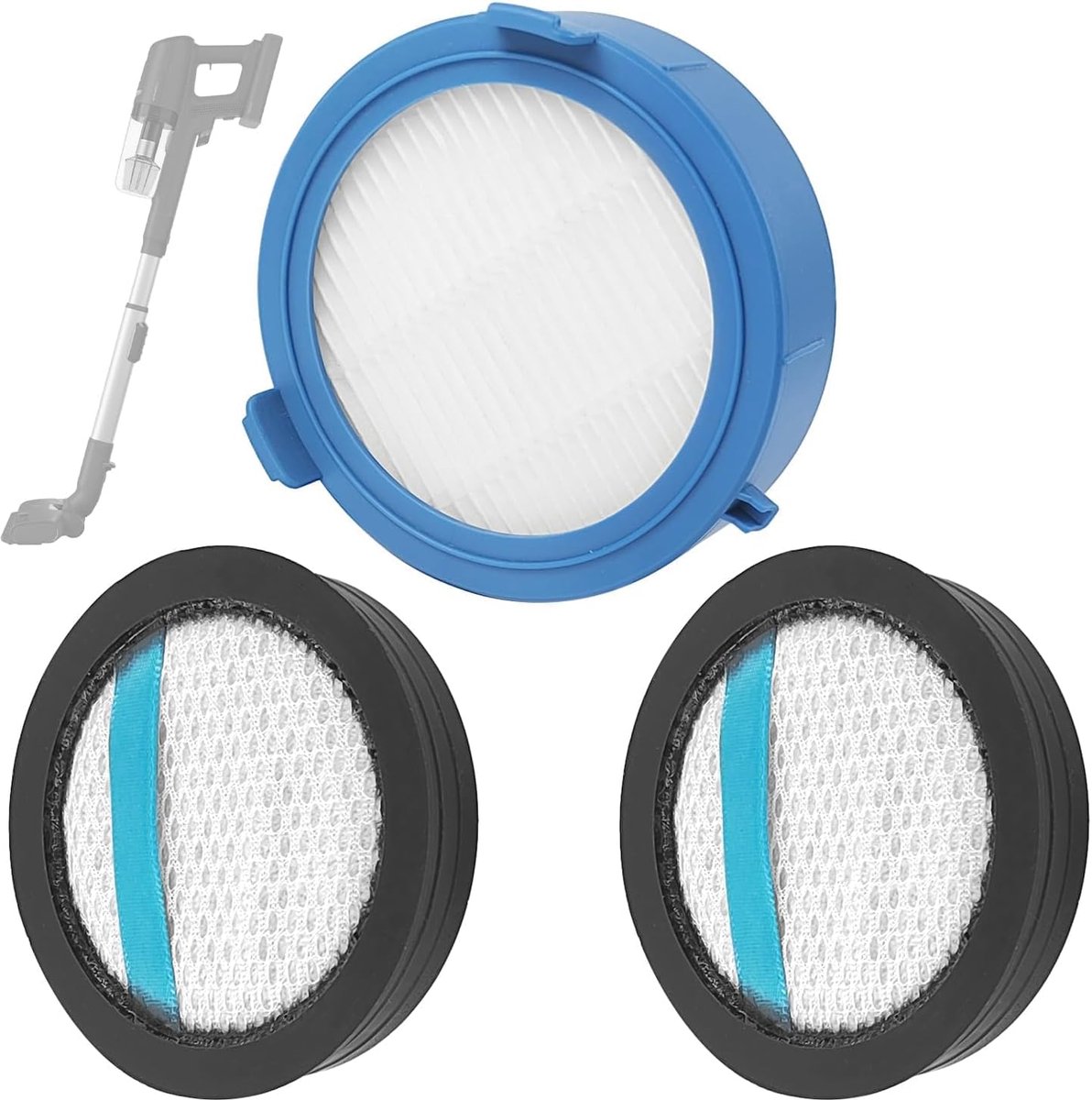3 pieces - vacuum cleaner filter set - 2 front engine filters + 1 hygiene filter - suitable for AEG Ultimate 8000 - regular filter replacement - vacuum cleaner spare parts filter - vacuum cleaner accessories - for bedroom, living room, garage
